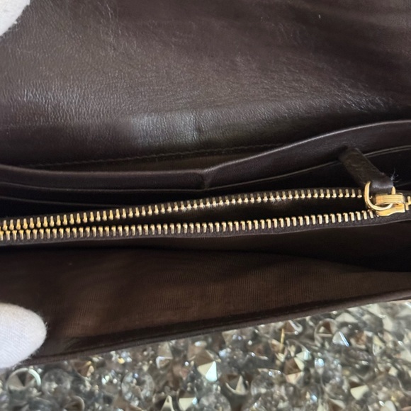 Authentic PRADA Calf Hair Leopard Print Continental Flap Wallet - Picture 9 of 11